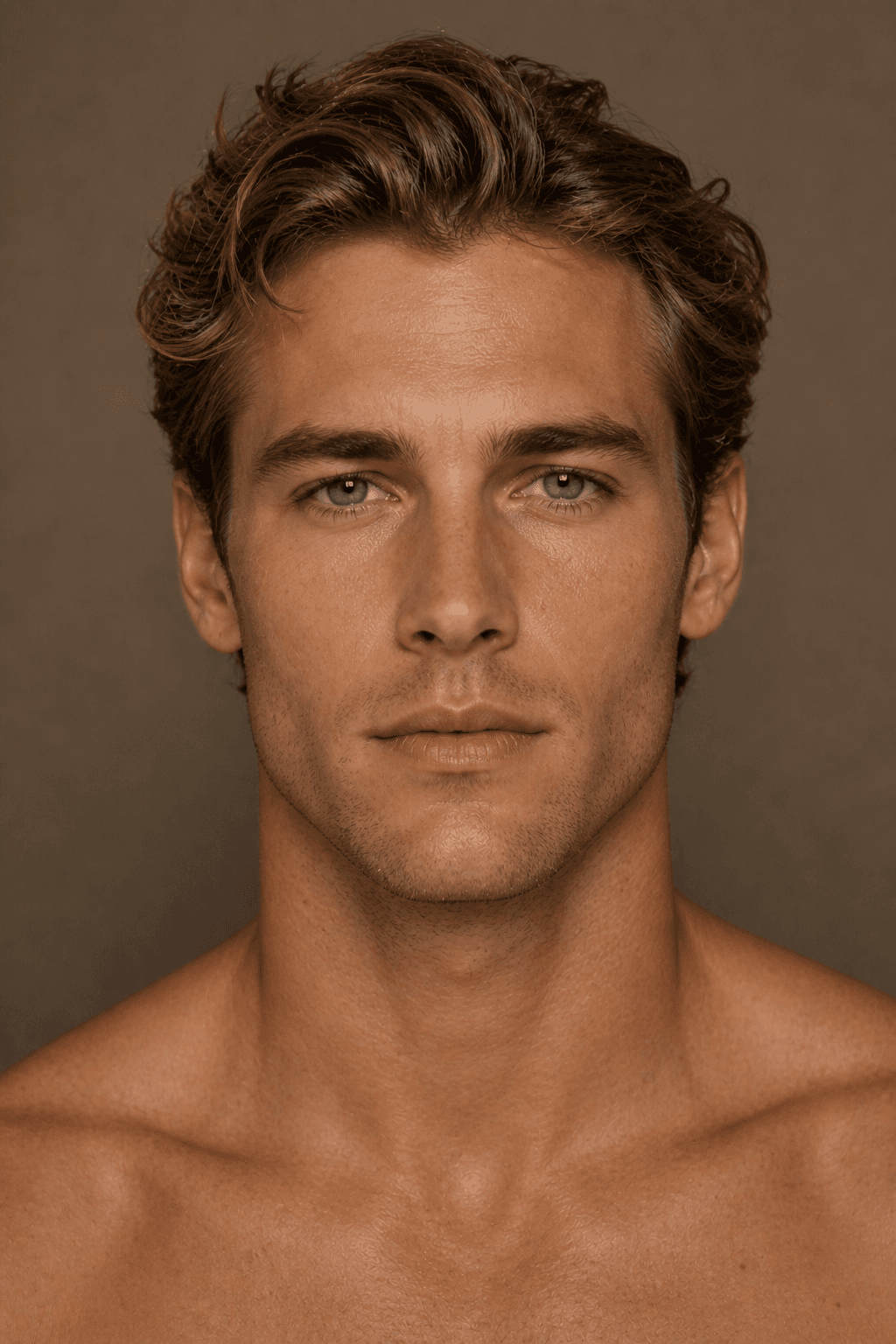 Example face with the selected feature mapped